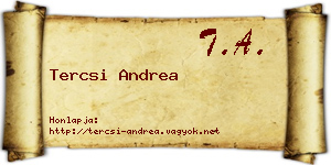 Tercsi Andrea névjegykártya