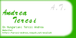 andrea tercsi business card